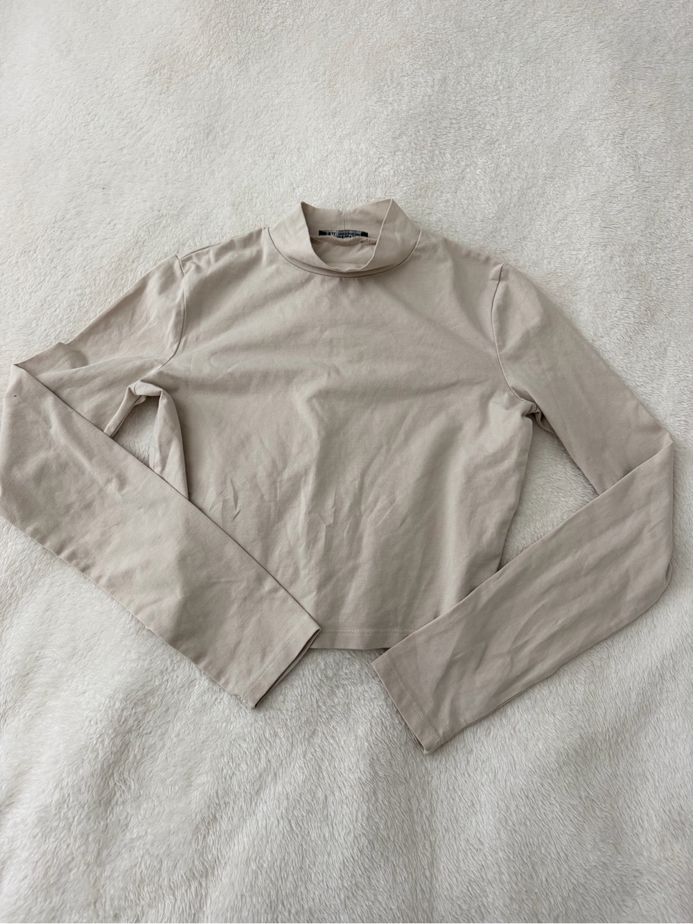 ZARA beige turtleneck top SzS